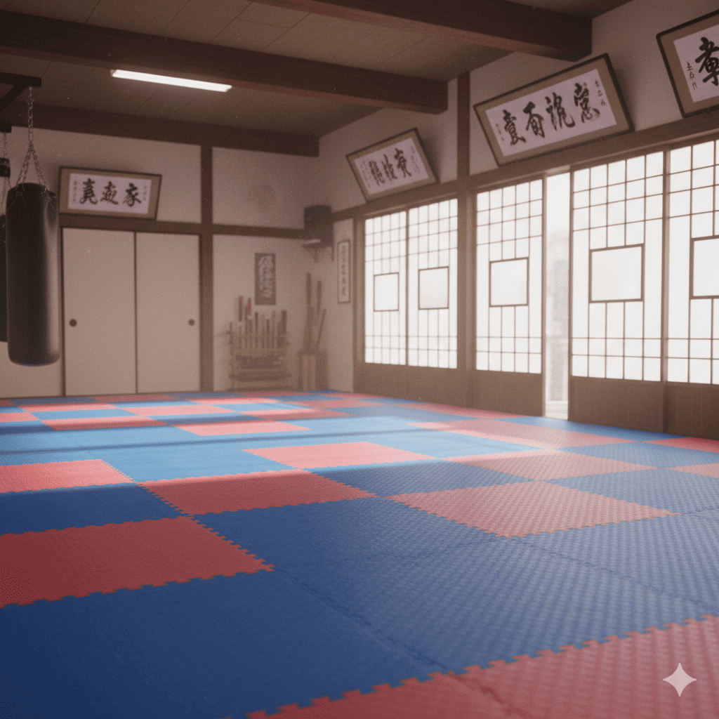 large matted martial arts area